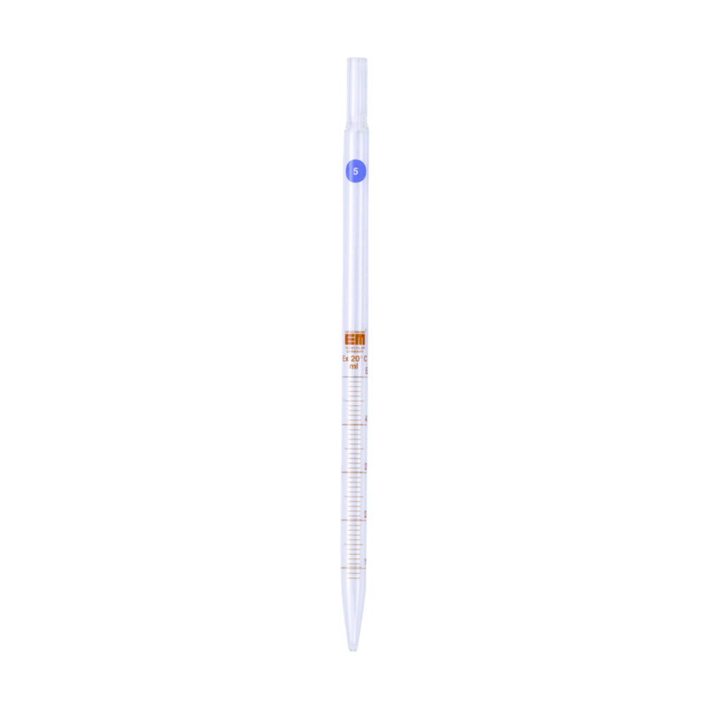 Meetpipet 2:0,1 ml, 230 mm  AR-glas,  bruine verd.