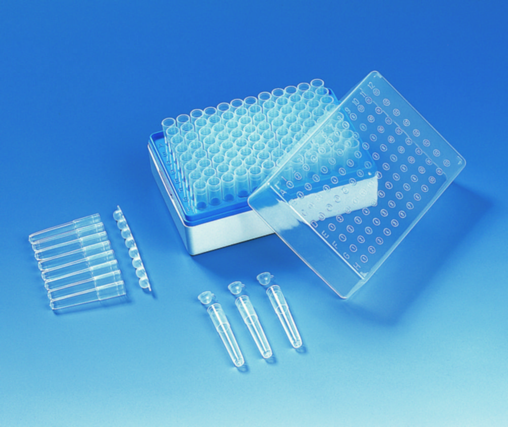 PCR-strips 8 x 1,2ml, PP, losse vlakke snapcaps